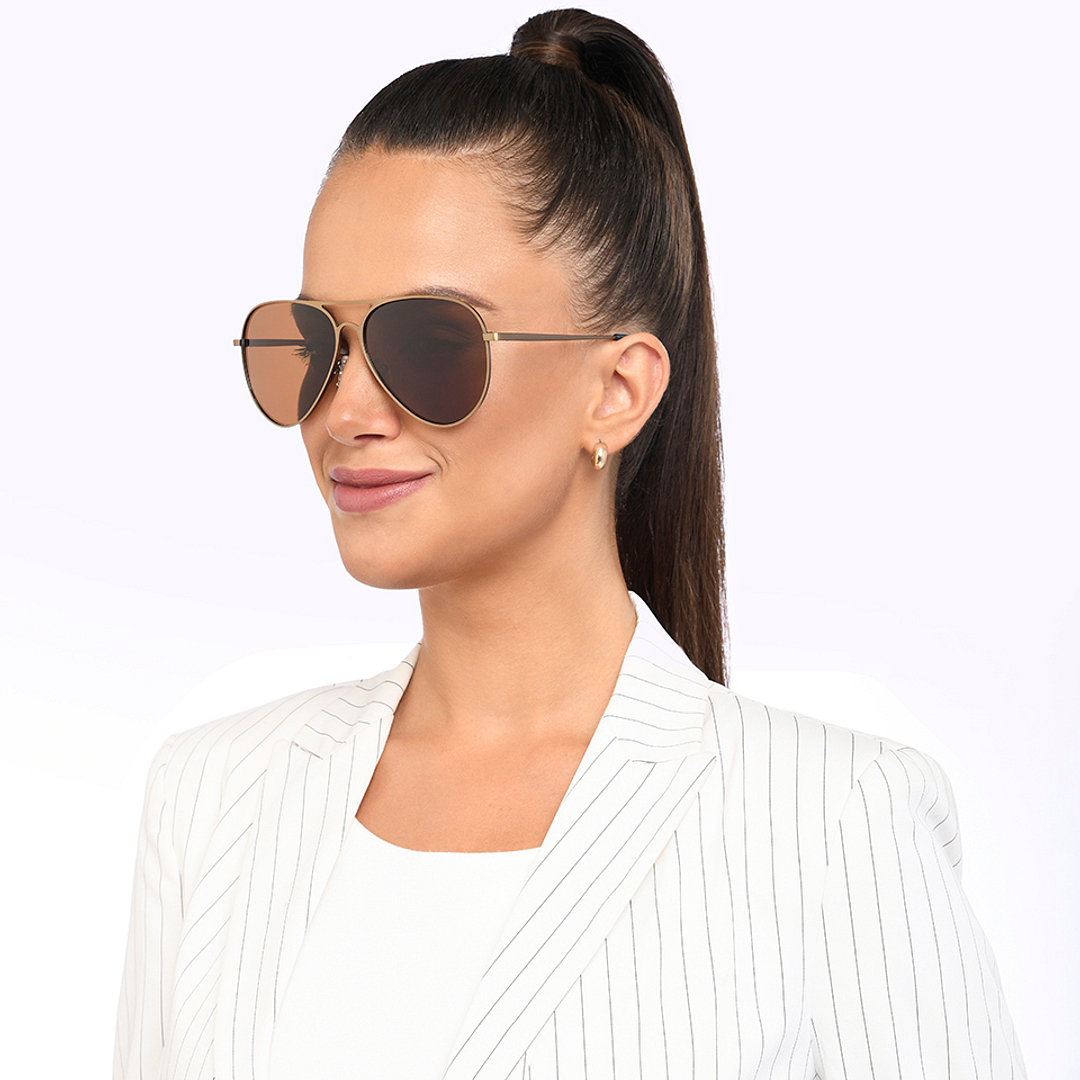 Vincent Chase Online Gold Full Rim Aviator left side