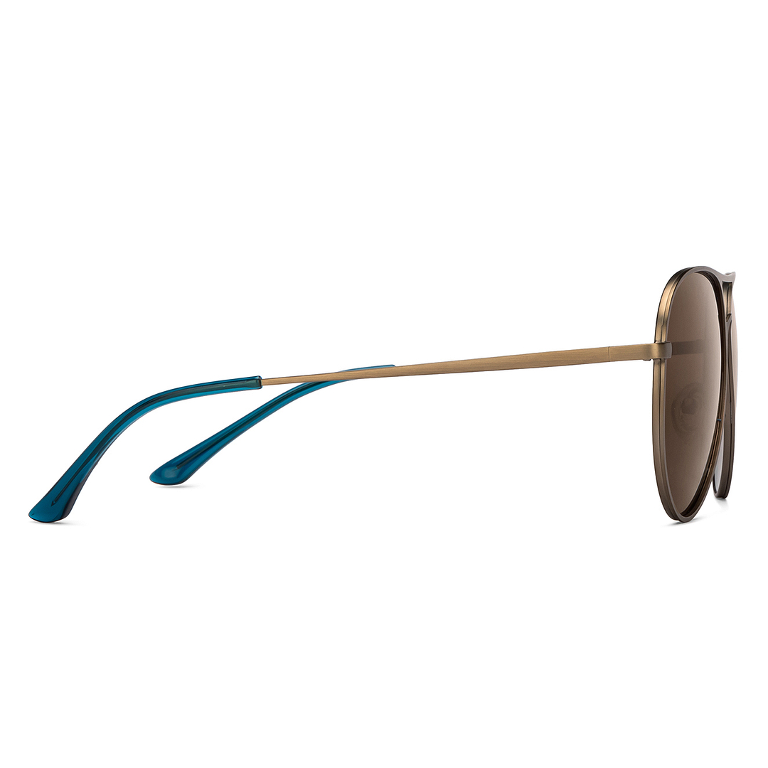 Vincent Chase Online Gold Full Rim Aviator left side