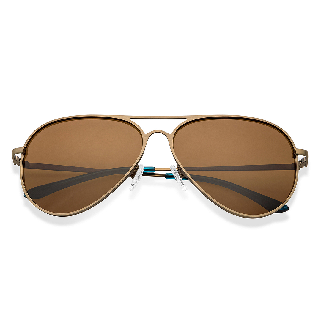 Vincent Chase Online Gold Full Rim Aviator left side