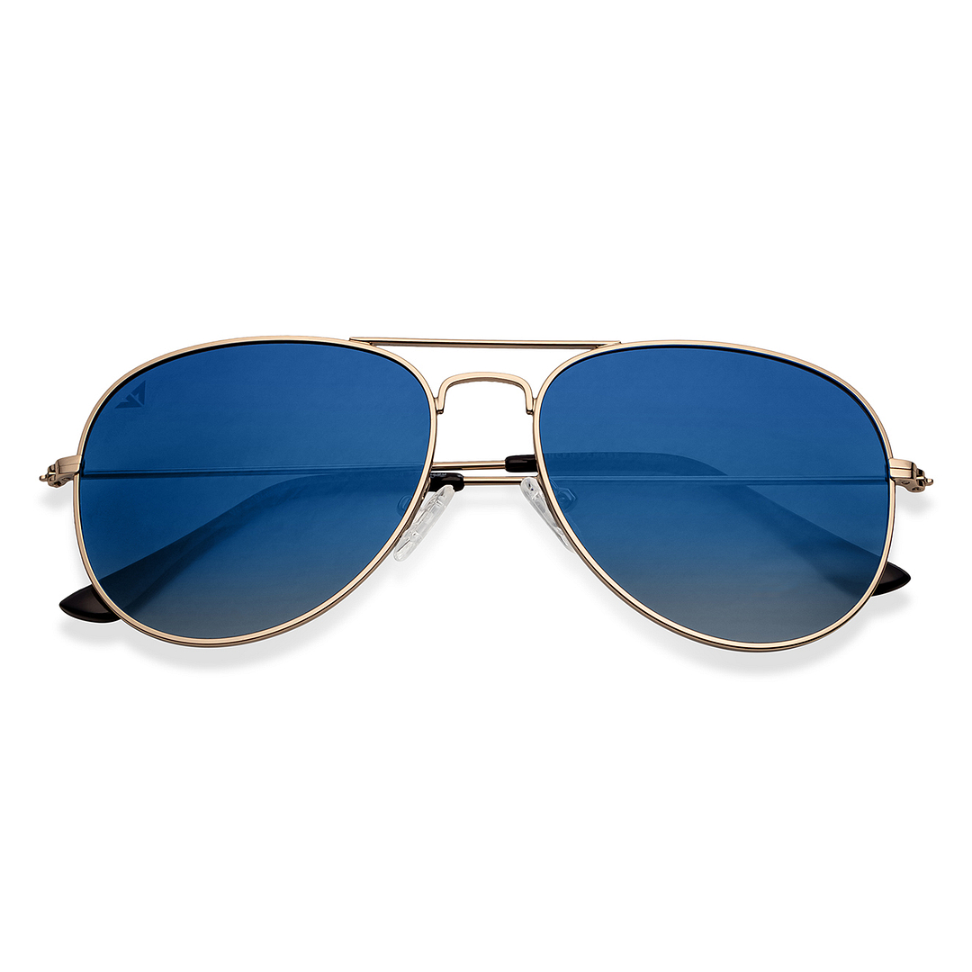 Vincent Chase Gold Full Rim Aviator left side