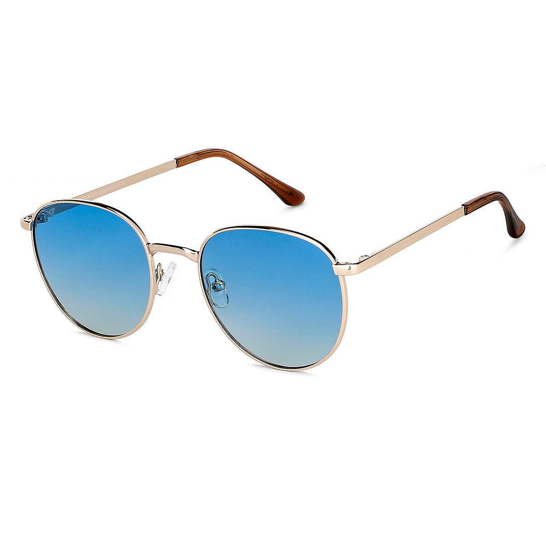 Vincent Chase Polarized Gold Full Rim Round left side
