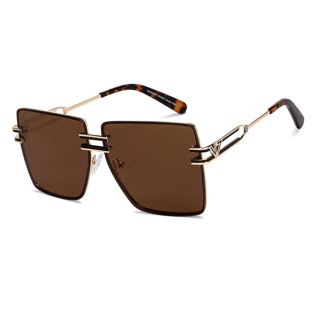 Vincent Chase Online Gold Rimless Rectangle left side
