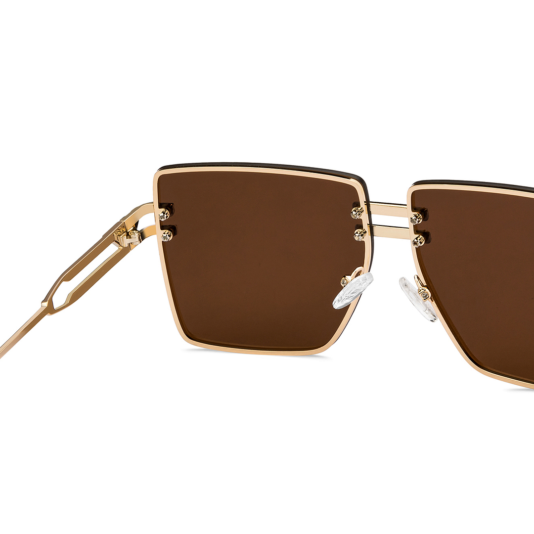 Vincent Chase Online Gold Rimless Rectangle right side