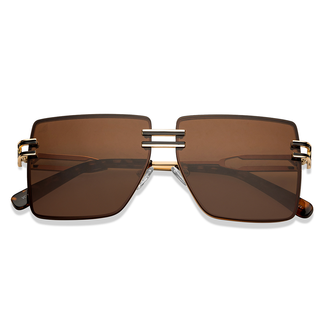 Vincent Chase Online Gold Rimless Rectangle left side