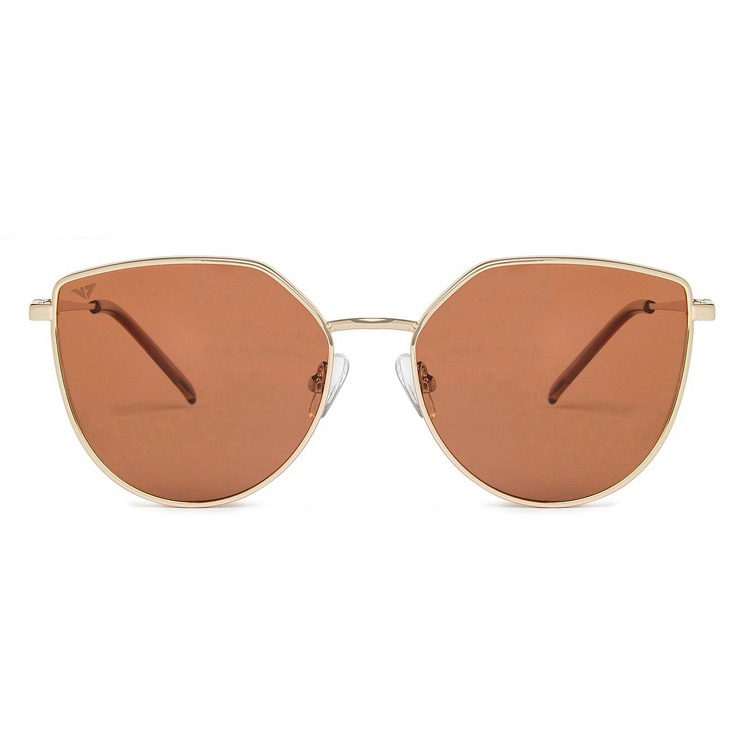 Vincent Chase Polarized Gold Full Rim Cat Eye left side