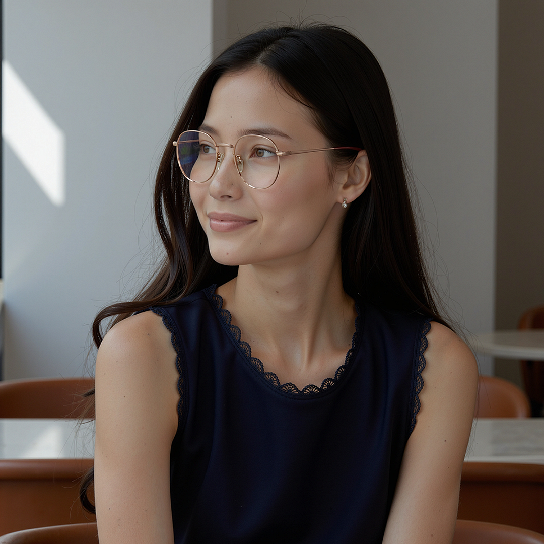 Vincent Chase Online Gold Full Rim Round right side