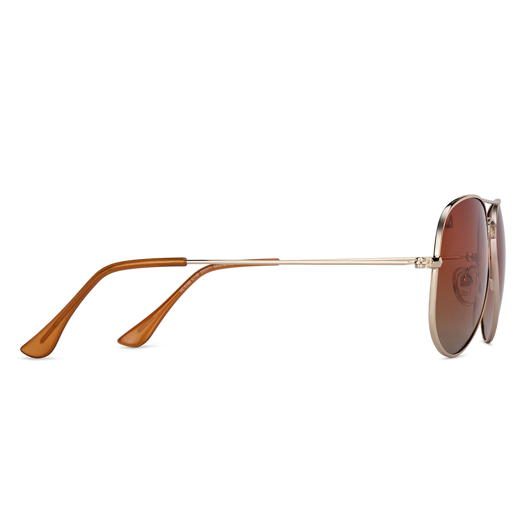 Vincent Chase Online Gold Full Rim Aviator left side