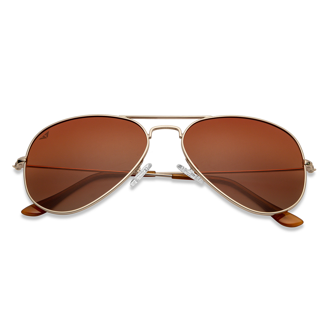 Vincent Chase Online Gold Full Rim Aviator left side