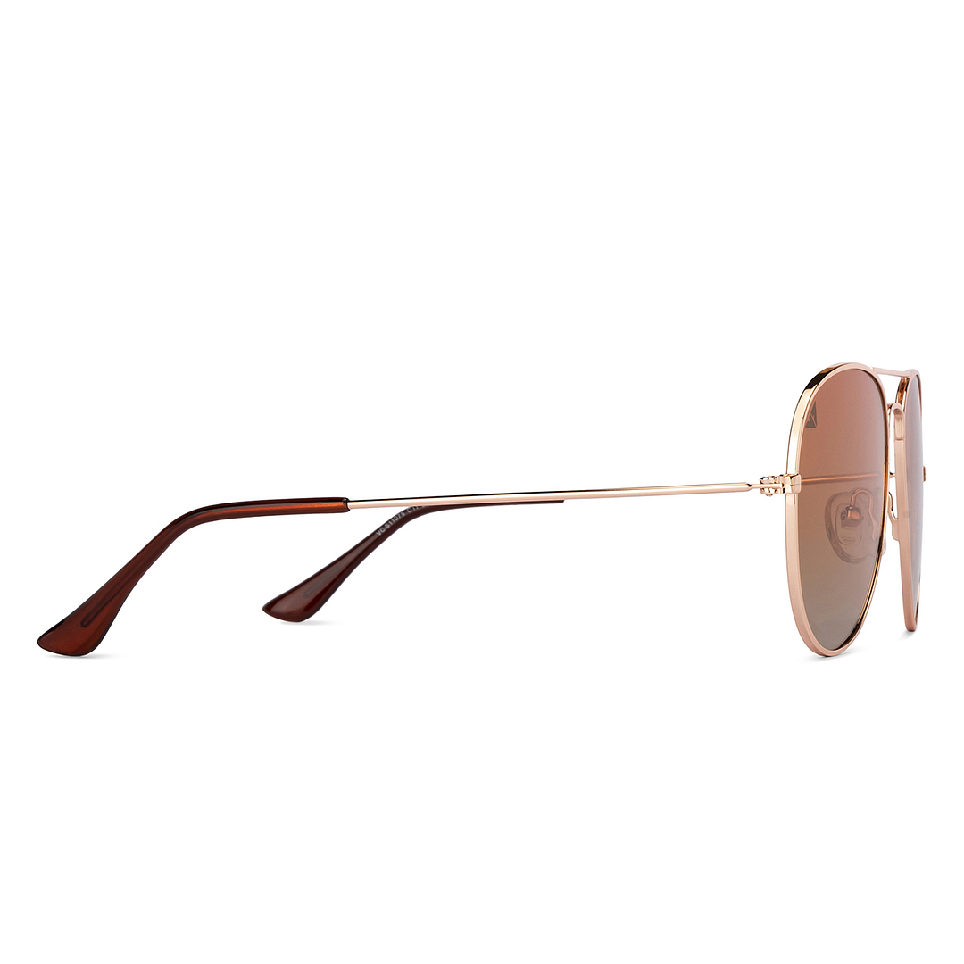 Vincent Chase Online Gold Full Rim Aviator left side
