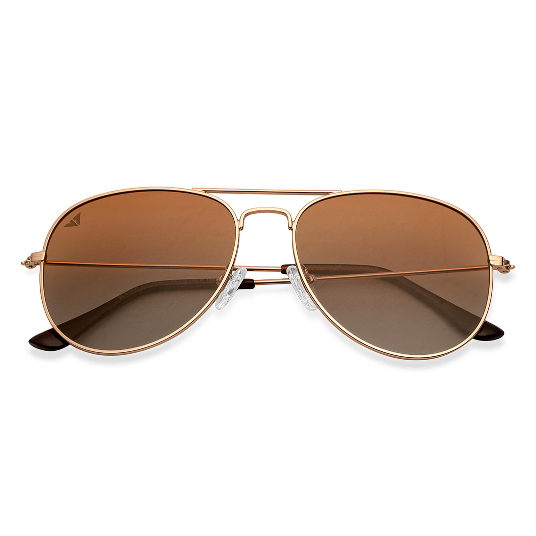 Vincent Chase Online Gold Full Rim Aviator left side