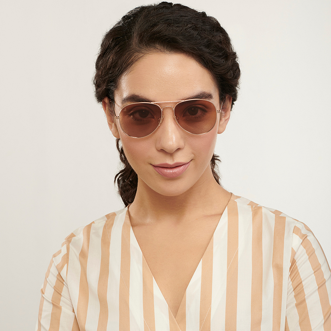 Vincent Chase Online Gold Full Rim Aviator right side