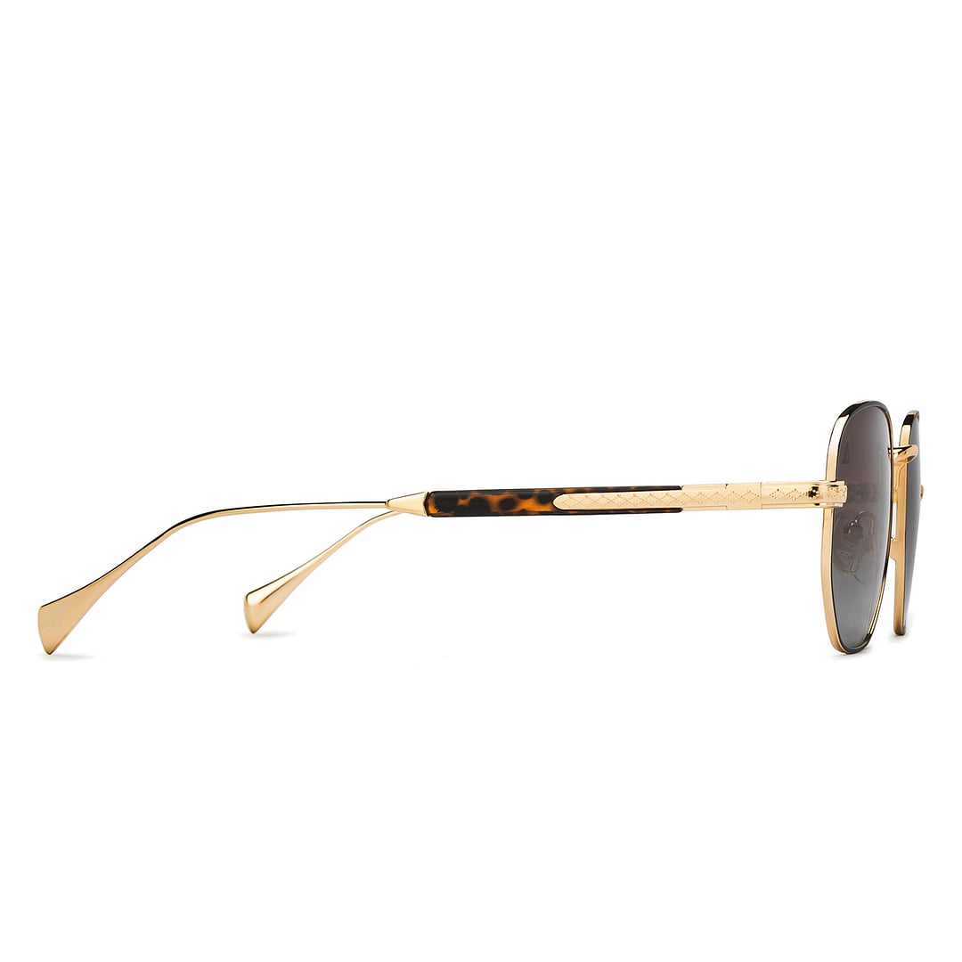 Vincent Chase Polarized Gold Full Rim Geometric left side