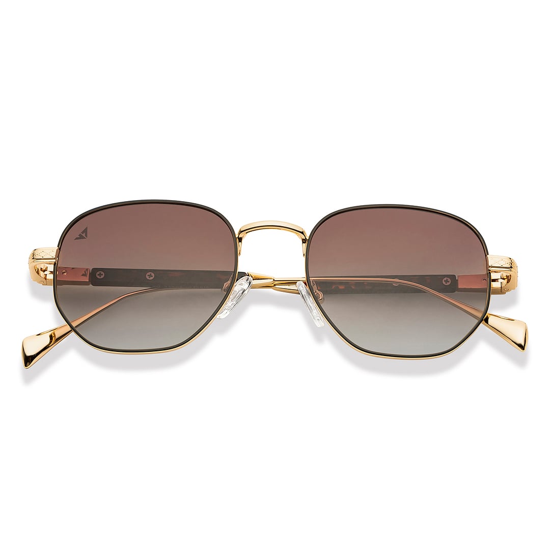 Vincent Chase Polarized Gold Full Rim Geometric left side