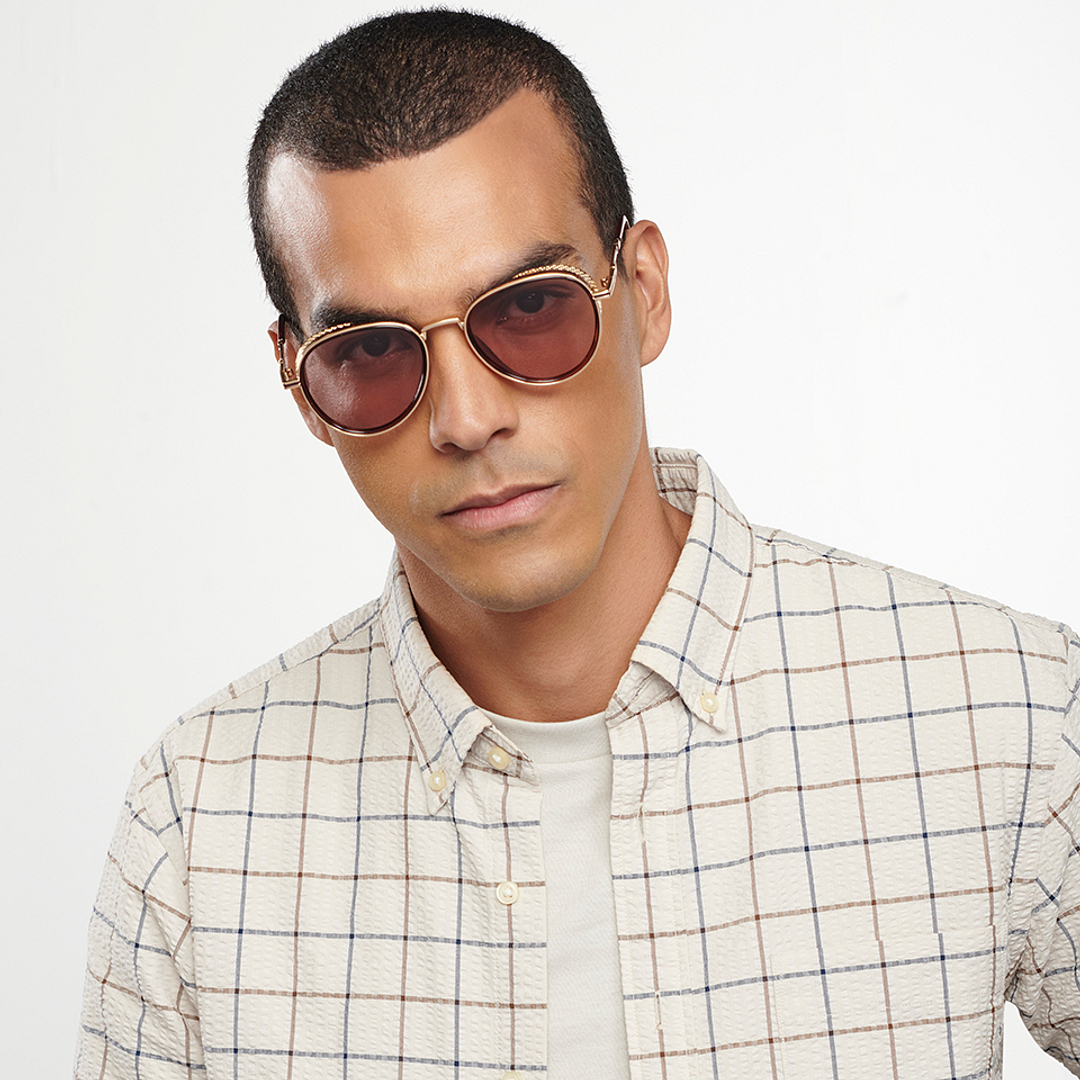 Vincent Chase Online Gold Full Rim Aviator right side