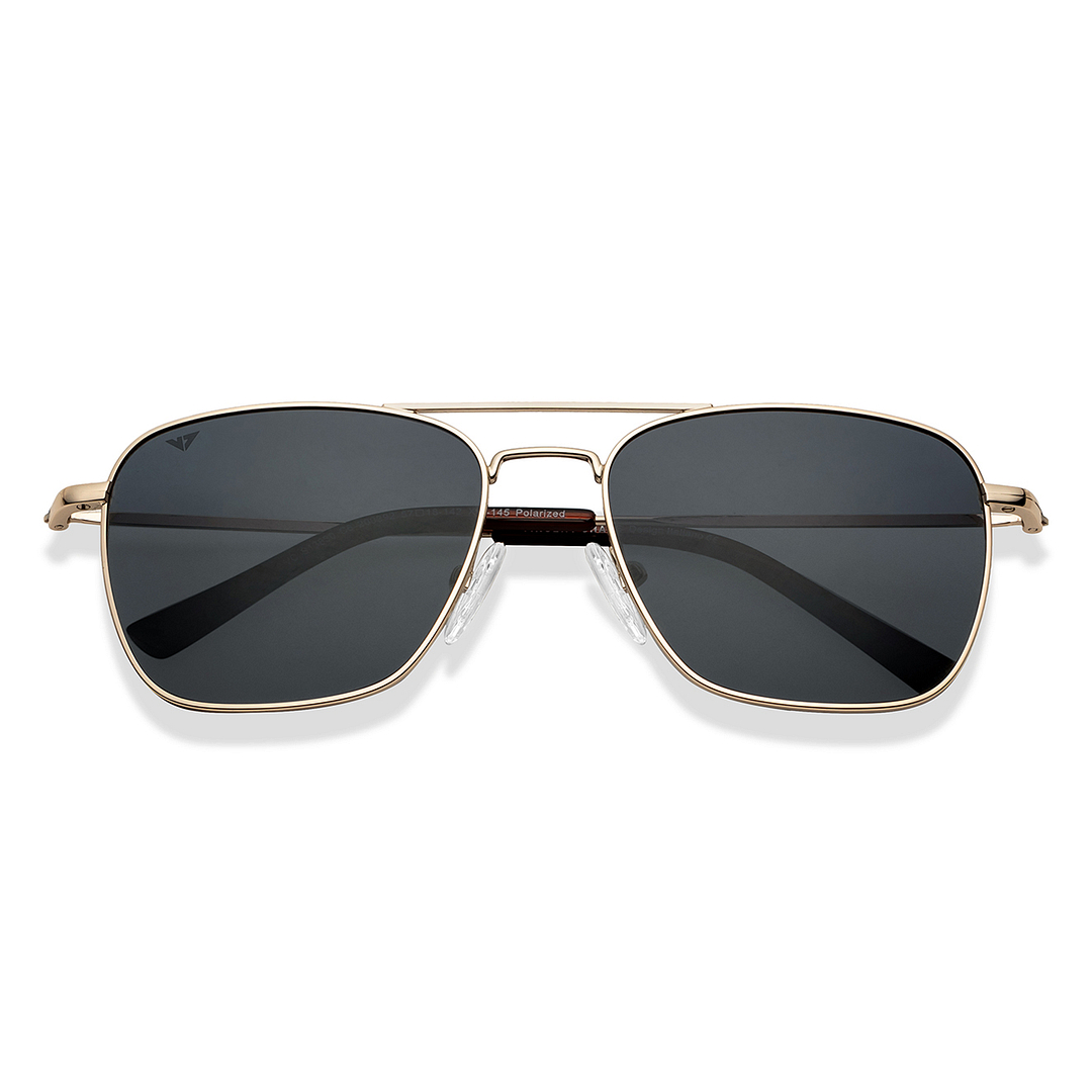 Vincent Chase Polarized Gold Full Rim Rectangle left side