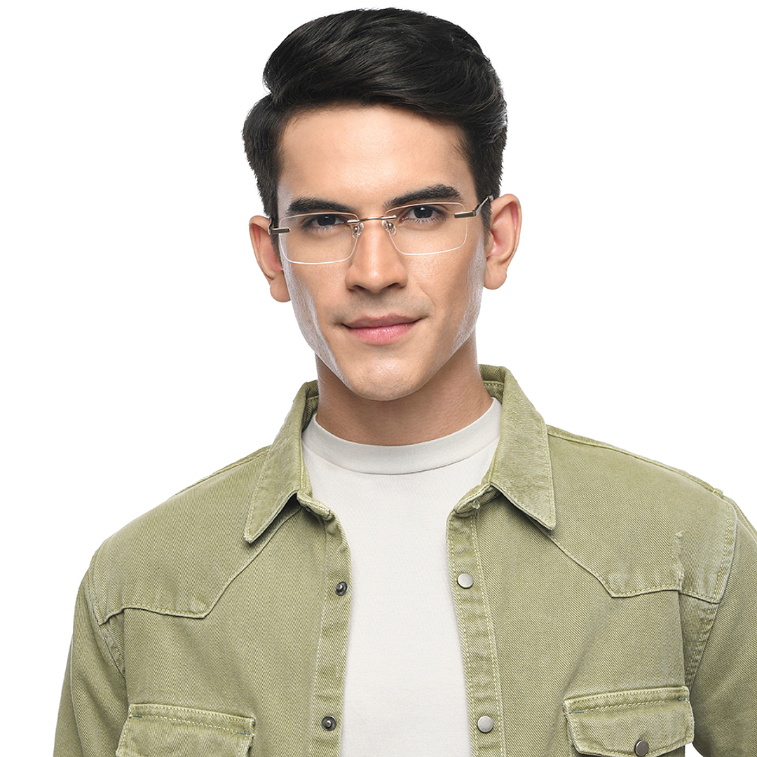 Vincent Chase Online Gold Rimless Rectangle left side