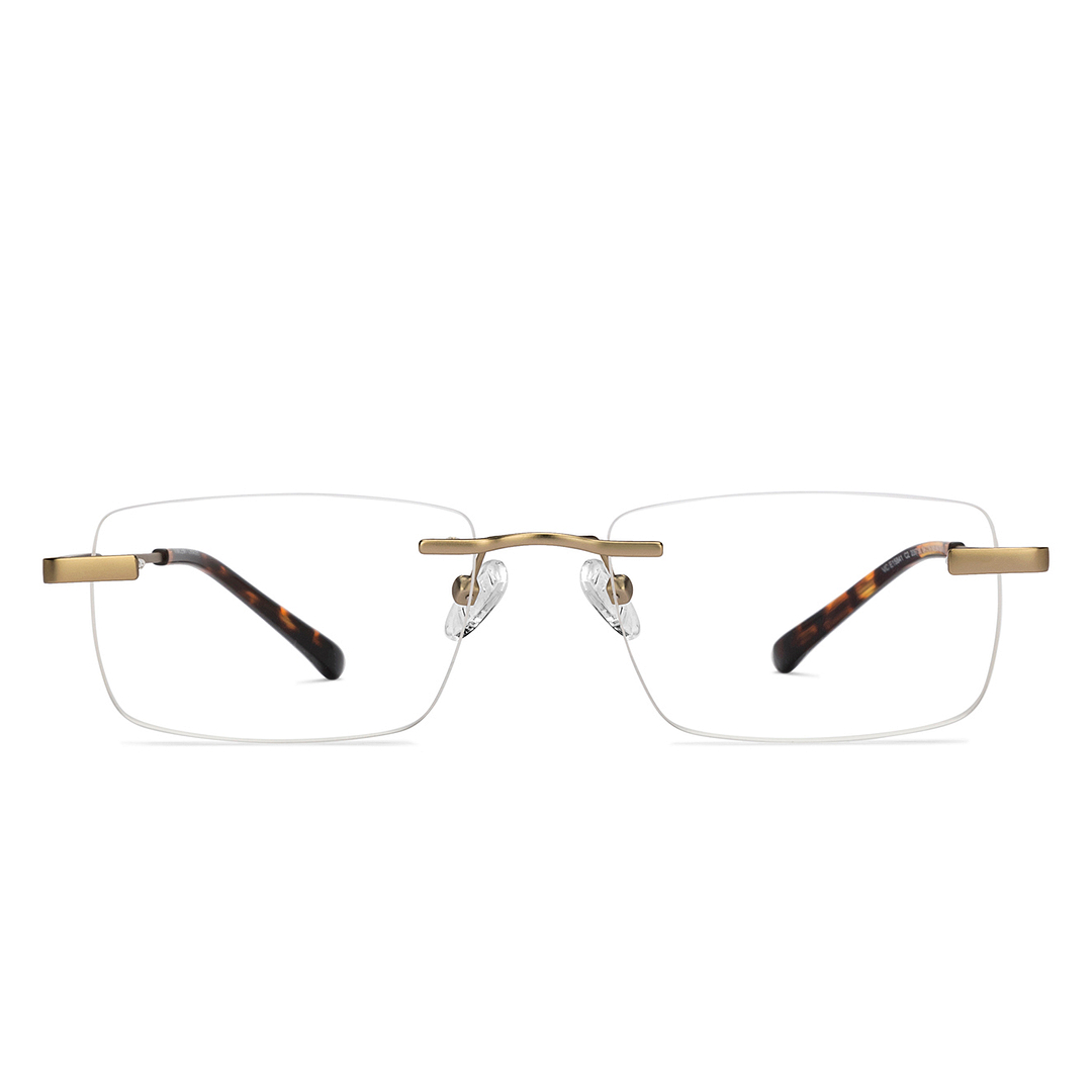 Vincent Chase Online Gold Rimless Rectangle left side