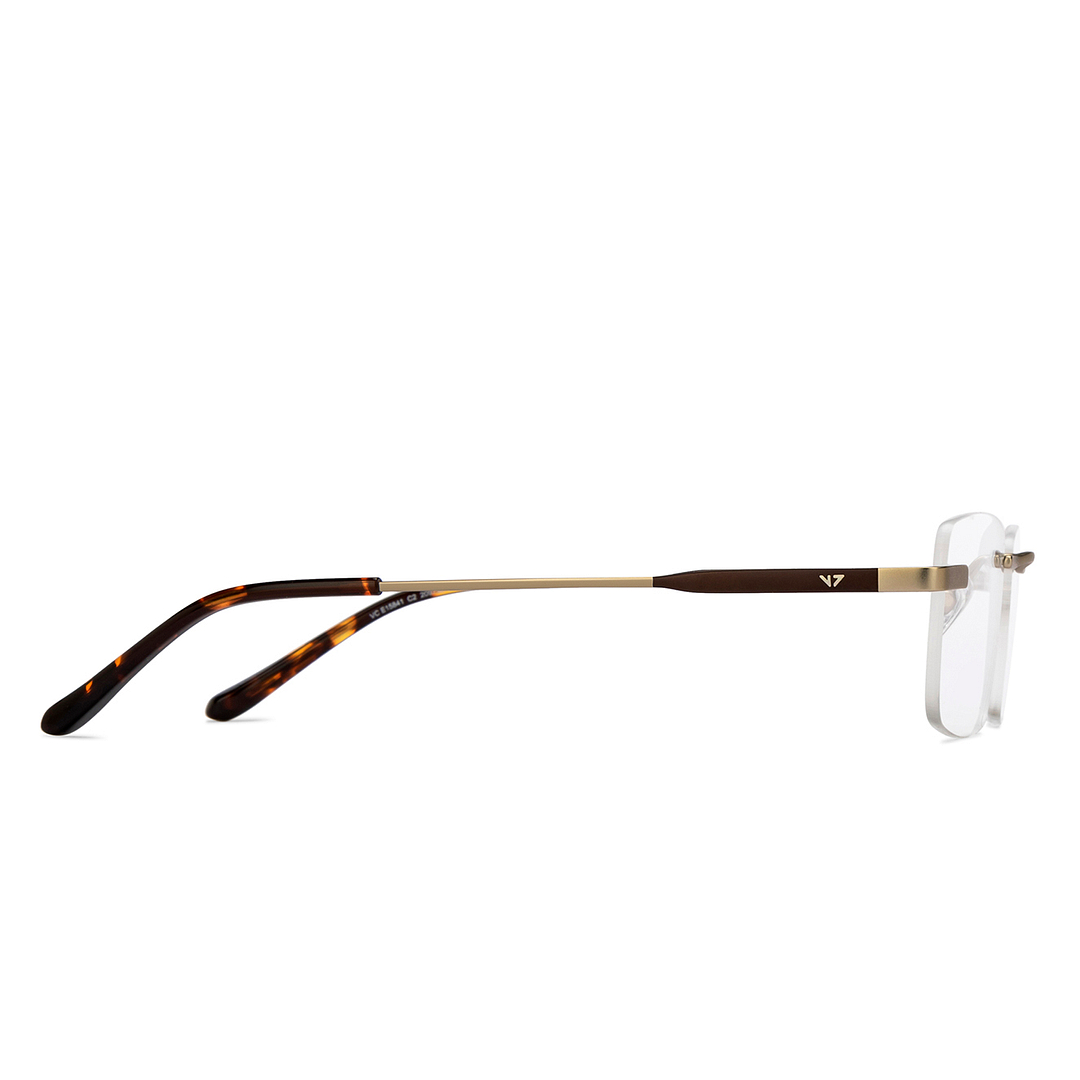 Vincent Chase Online Gold Rimless Rectangle left side