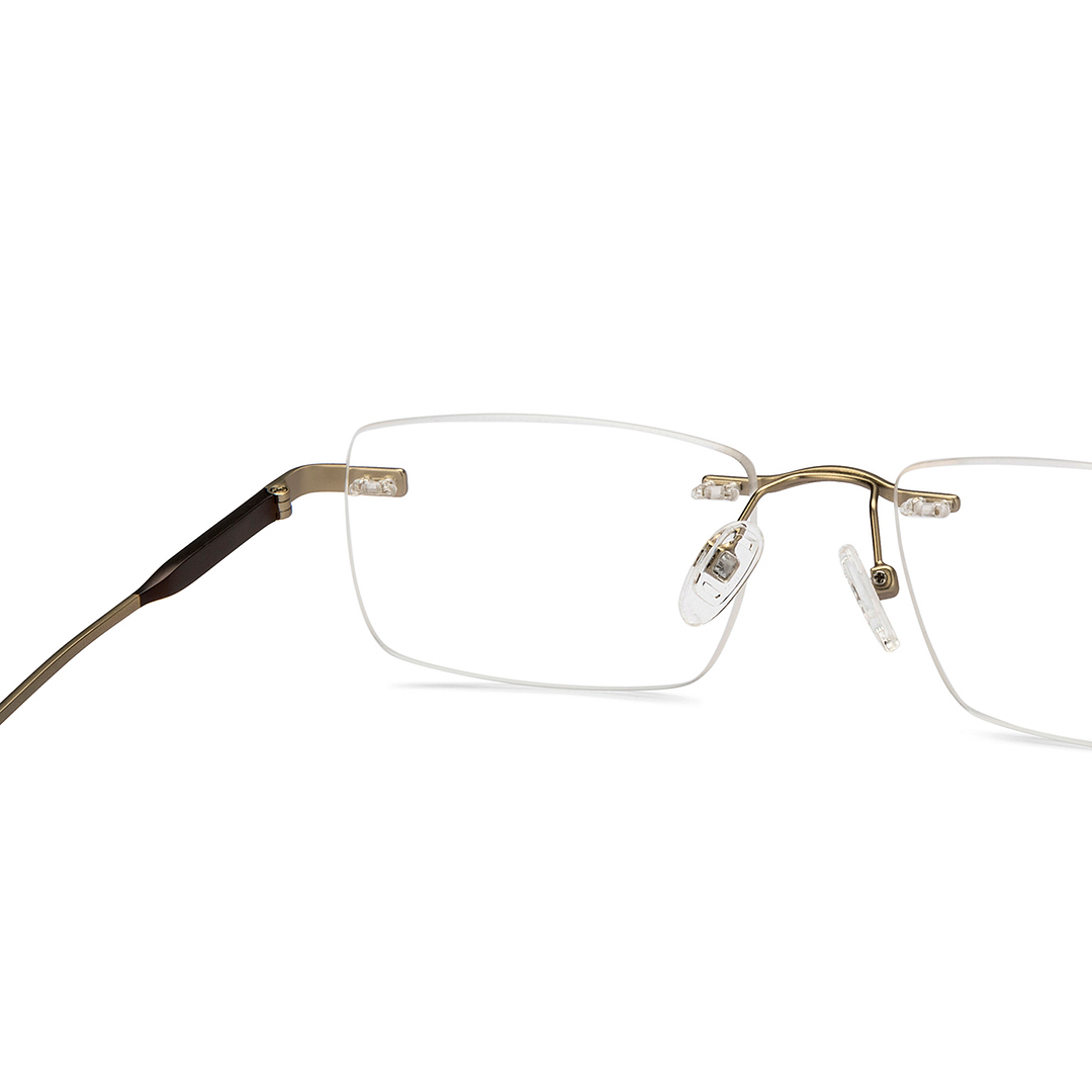Vincent Chase Online Gold Rimless Rectangle right side