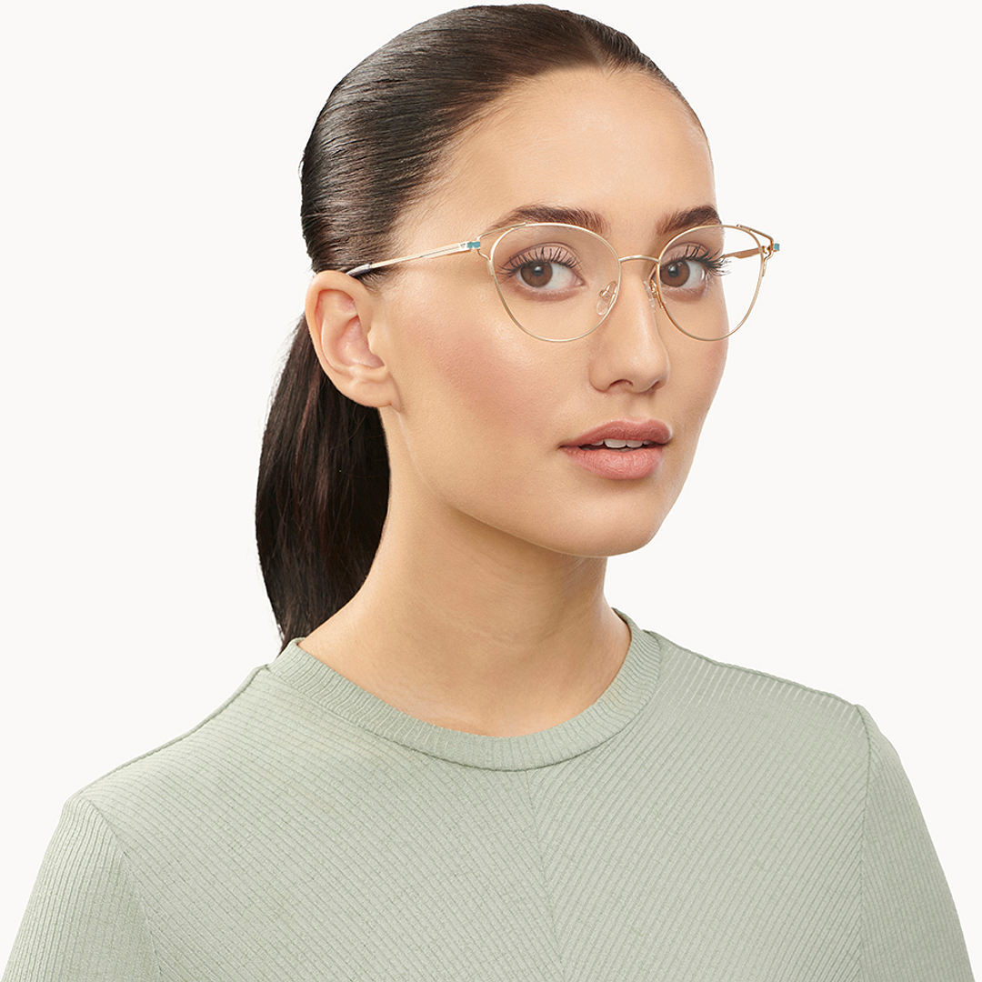 Vincent Chase Online Gold Full Rim Cat Eye right side