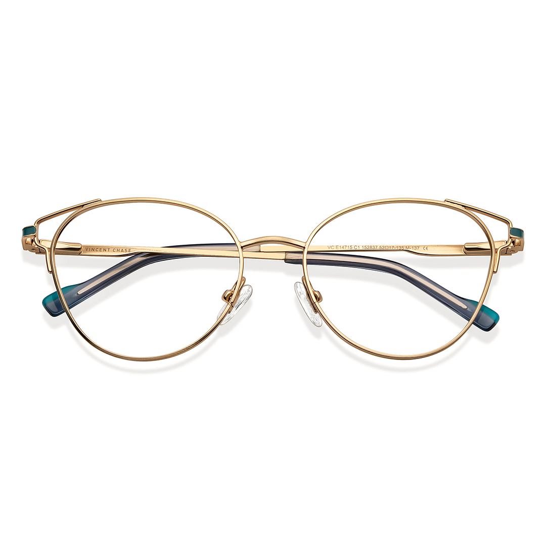 Vincent Chase Online Gold Full Rim Cat Eye left side