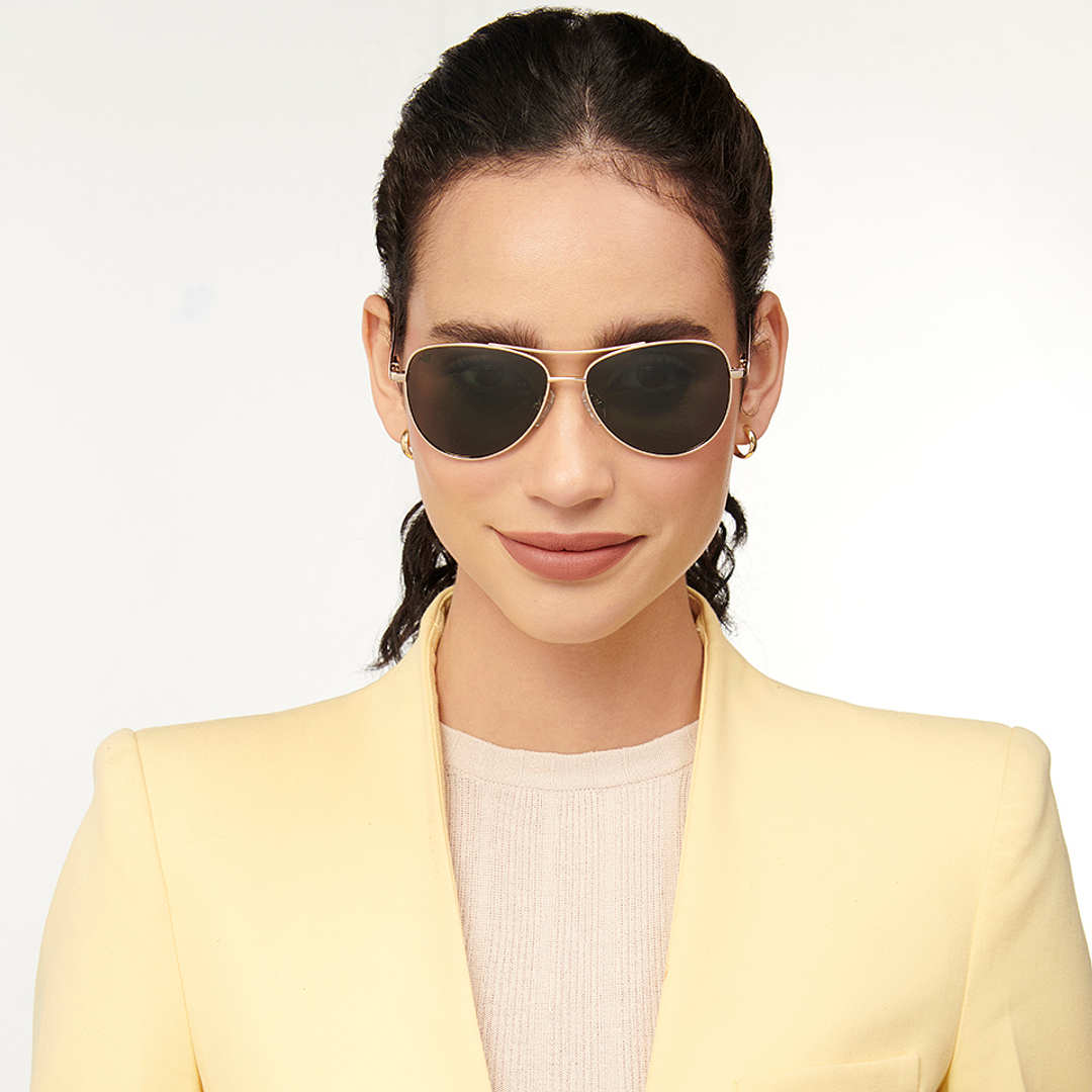 Vincent Chase Online Gold Full Rim Aviator left side