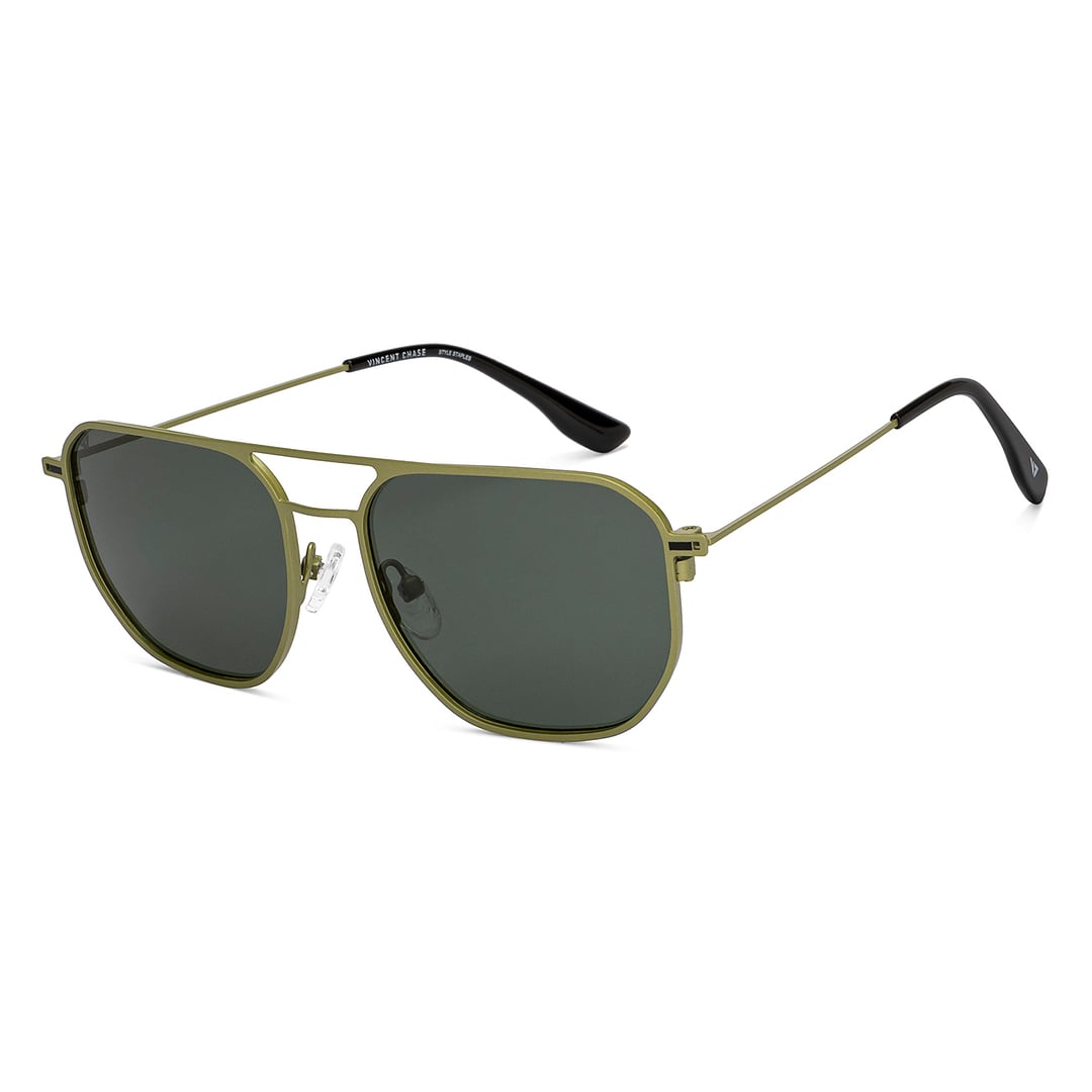 Vincent Chase Online Gold Full Rim Geometric left side