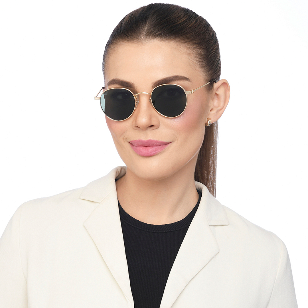 Vincent Chase Polarized Gold Full Rim Round left side