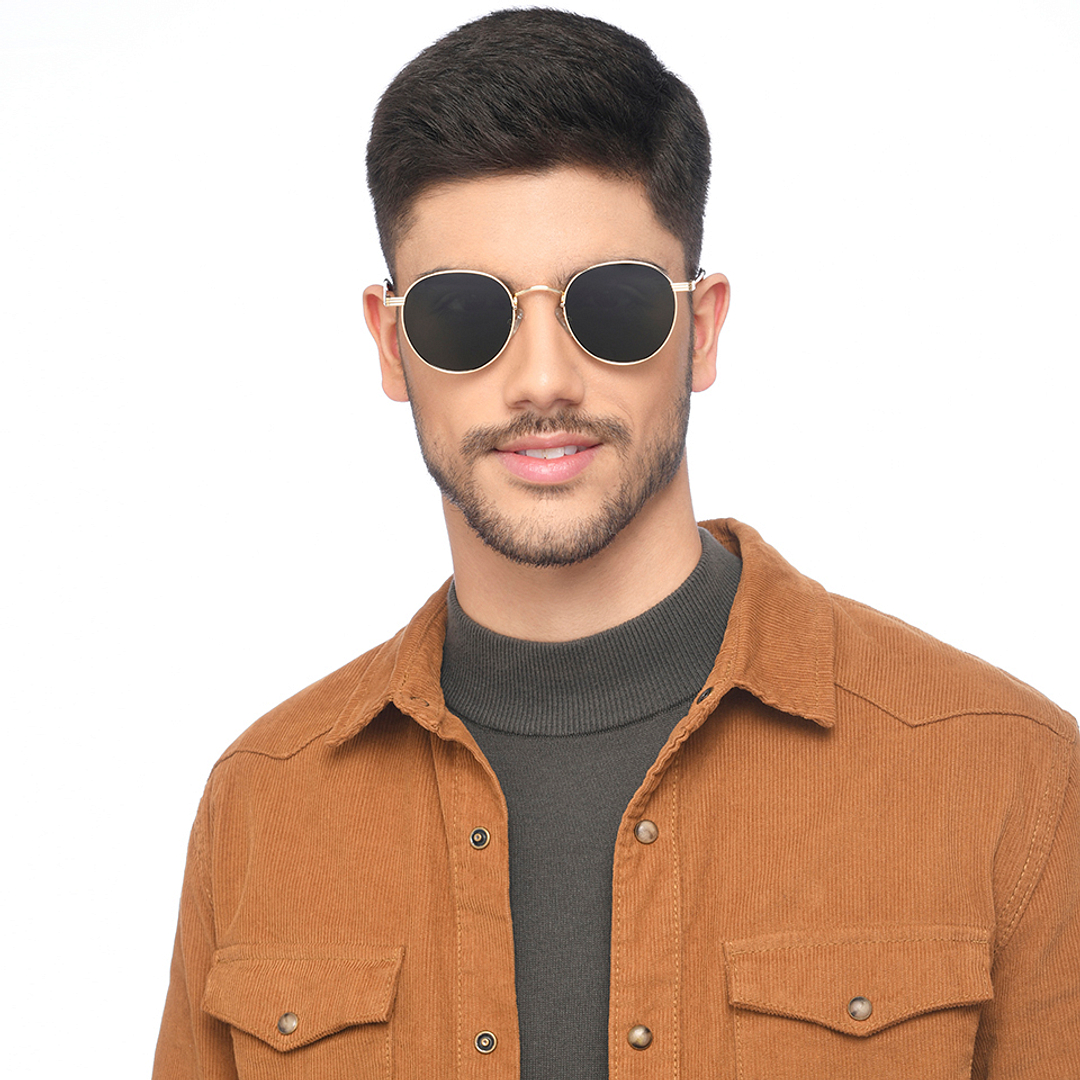 Vincent Chase Polarized Gold Full Rim Round right side