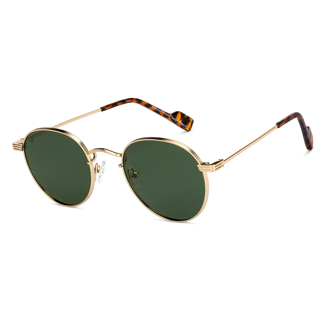 Vincent Chase Polarized Gold Full Rim Round right side