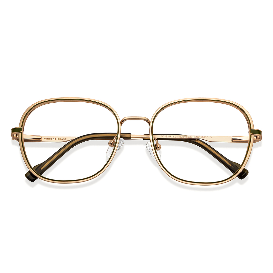 Vincent Chase Online Gold Full Rim Geometric left side