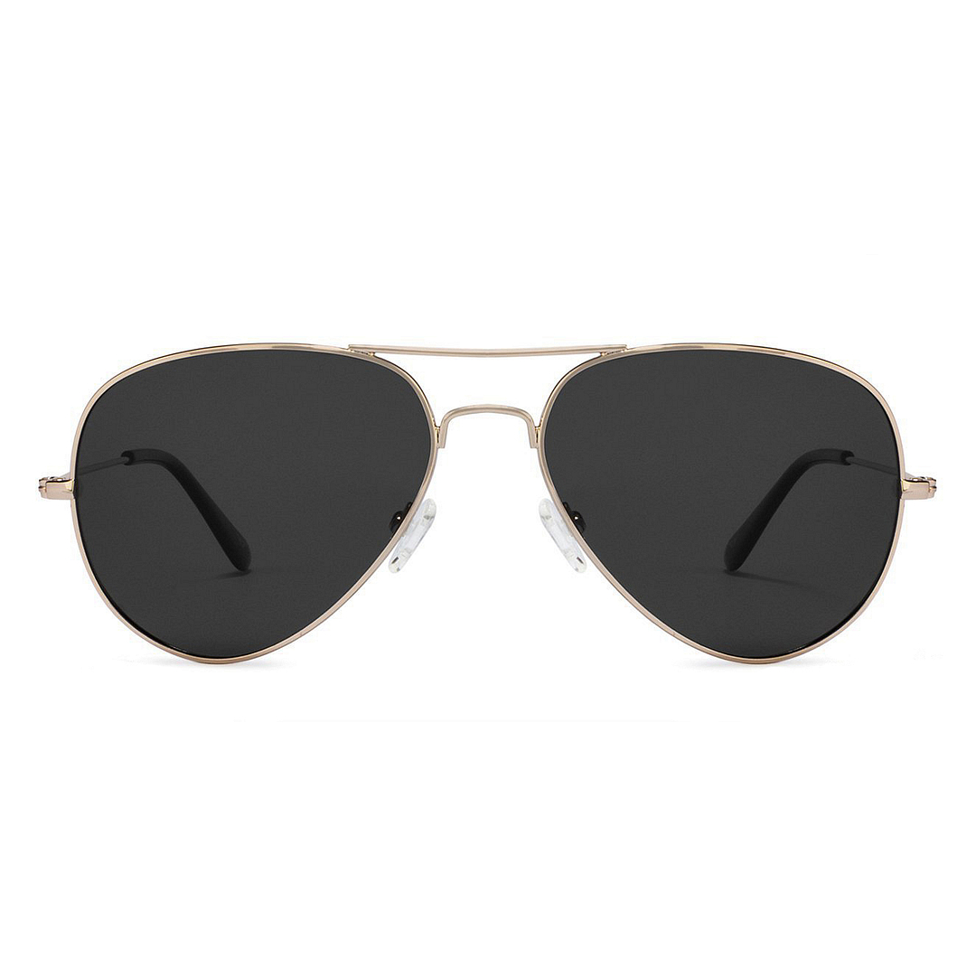 Vincent Chase Polarized Gold Full Rim Aviator left side