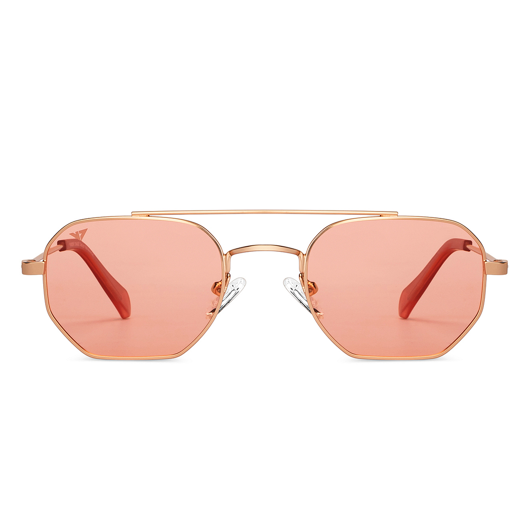 Buy Gold Pink Pink Full Rim Geometric Vincent Chase Polarized