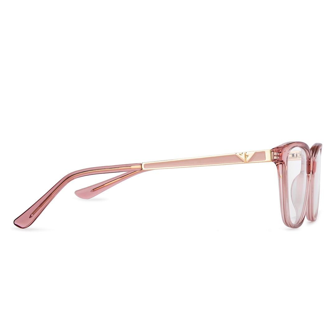 Vincent Chase Pink Transparent Full Rim Cat Eye left side