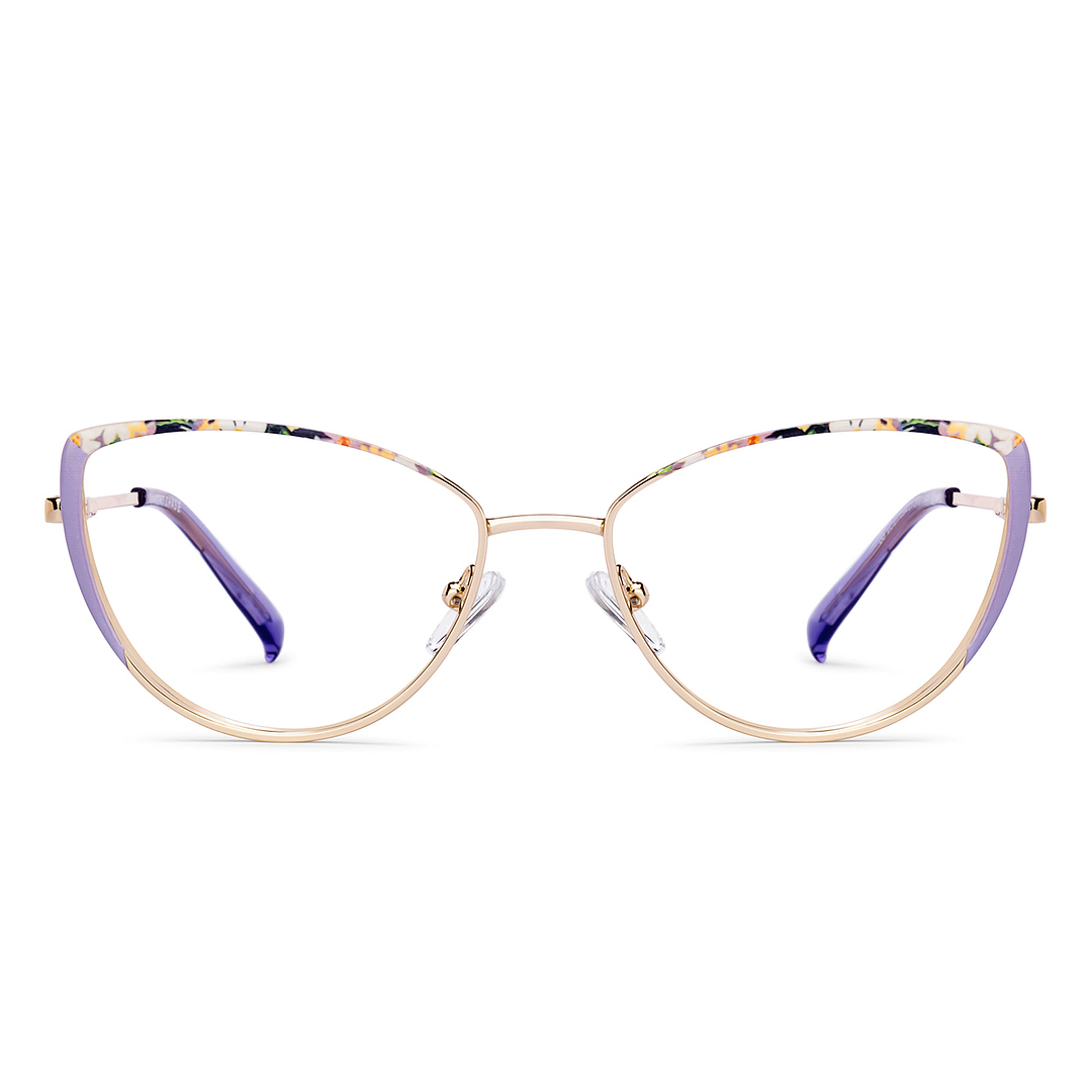 Buy Gold Purple Full Rim Cat Eye Vincent Chase SLEEK STEEL VC