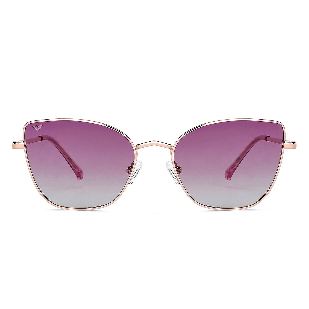 Vincent Chase Polarized Gold Full Rim Cat Eye left side