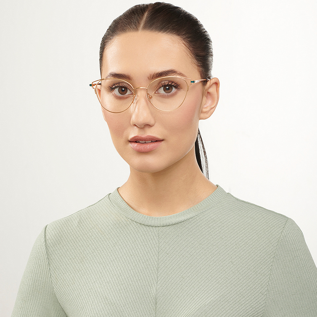 Vincent Chase Online Gold Full Rim Cat Eye right side