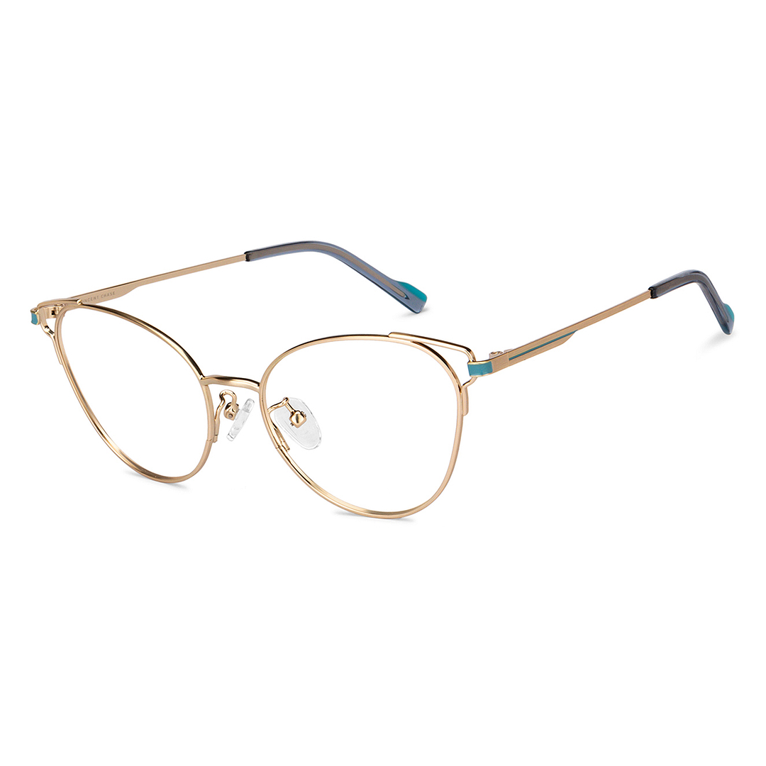 Vincent Chase Online Gold Full Rim Cat Eye left side