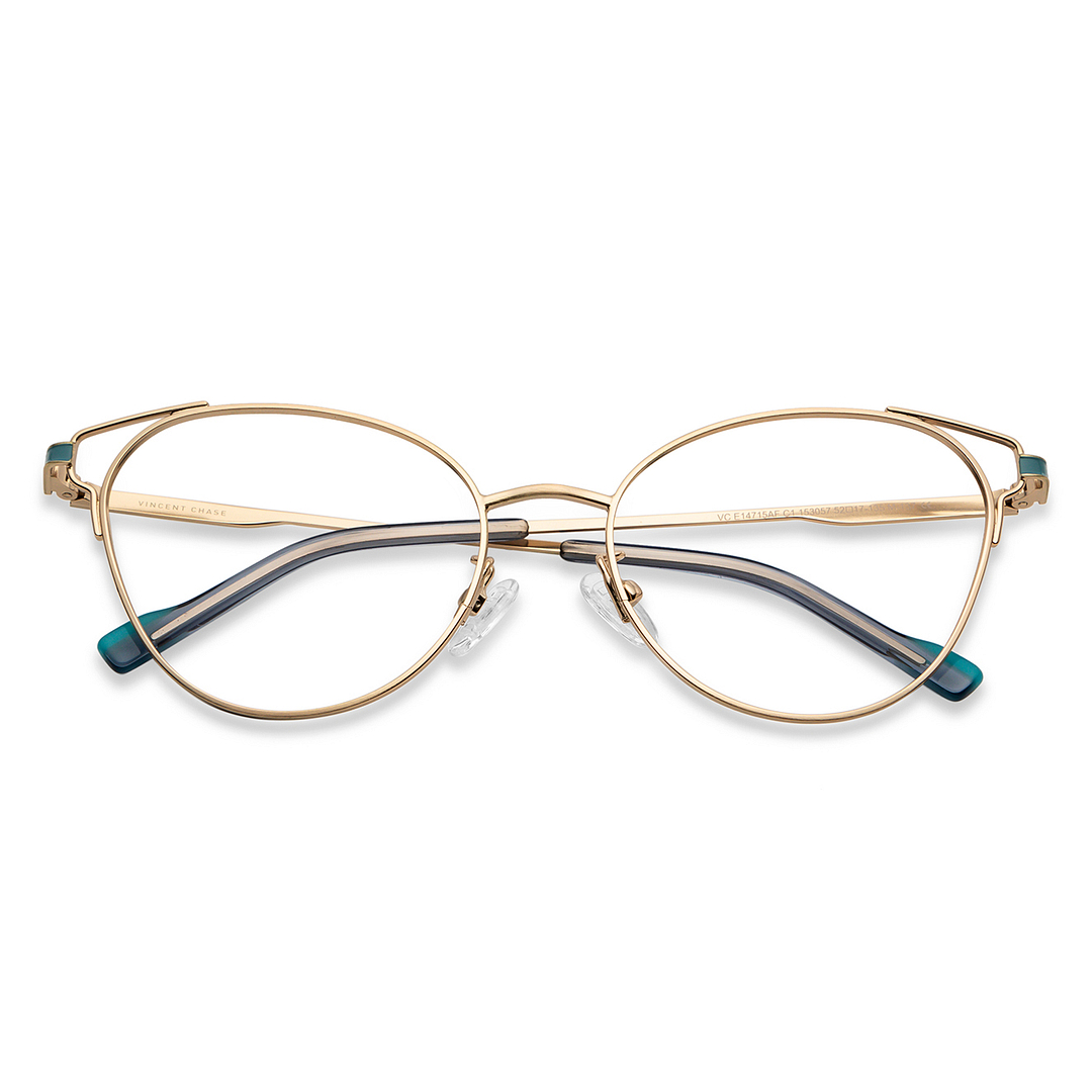 Vincent Chase Online Gold Full Rim Cat Eye left side