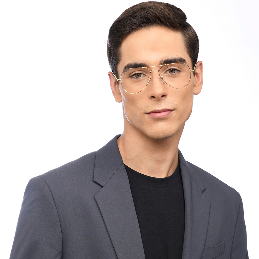 Vincent Chase Online Gold Full Rim Aviator right side