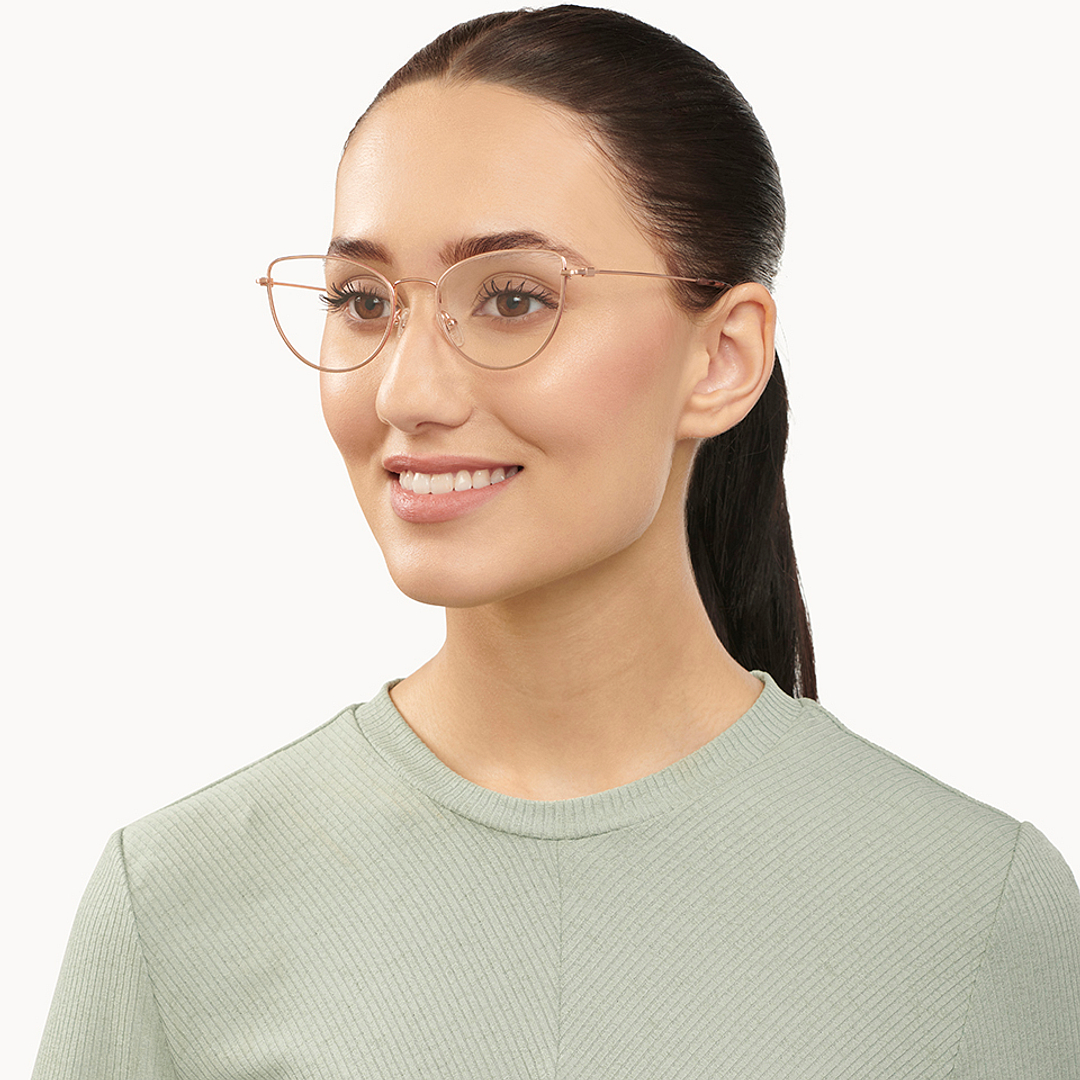 Vincent Chase Online Gold Full Rim Cat Eye left side