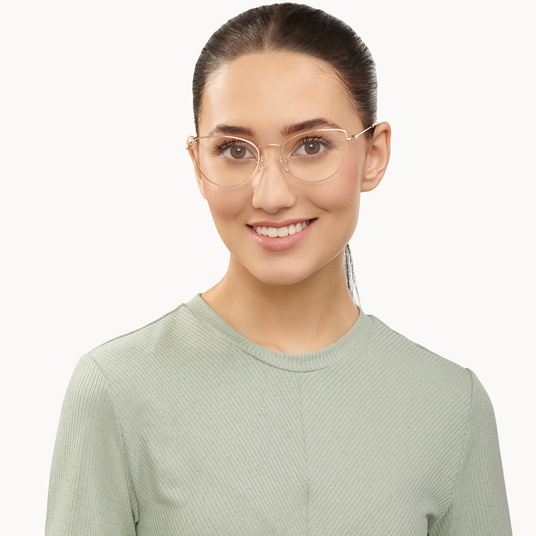 Vincent Chase Online Gold Full Rim Cat Eye right side