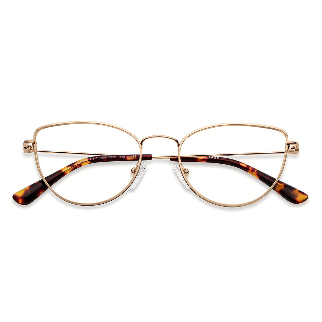 Vincent Chase Online Gold Full Rim Cat Eye left side