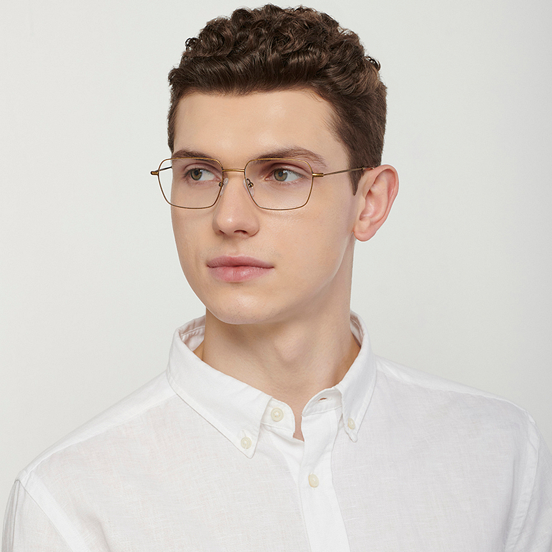 Vincent Chase Online Gold Full Rim Rectangle left side