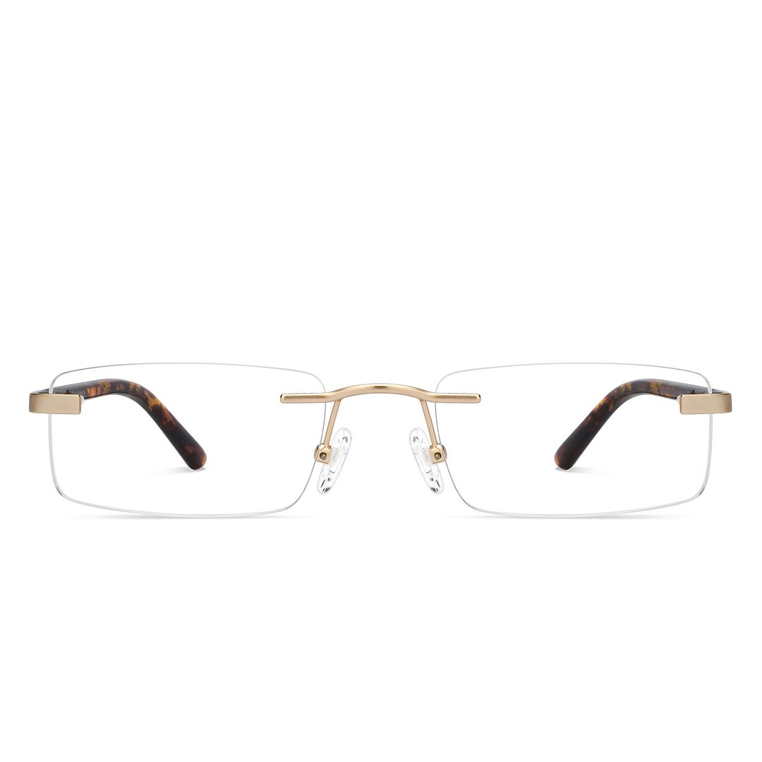 Vincent Chase Online Gold Rimless Rectangle left side