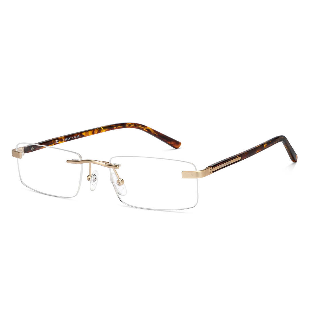Vincent Chase Online Gold Rimless Rectangle right side