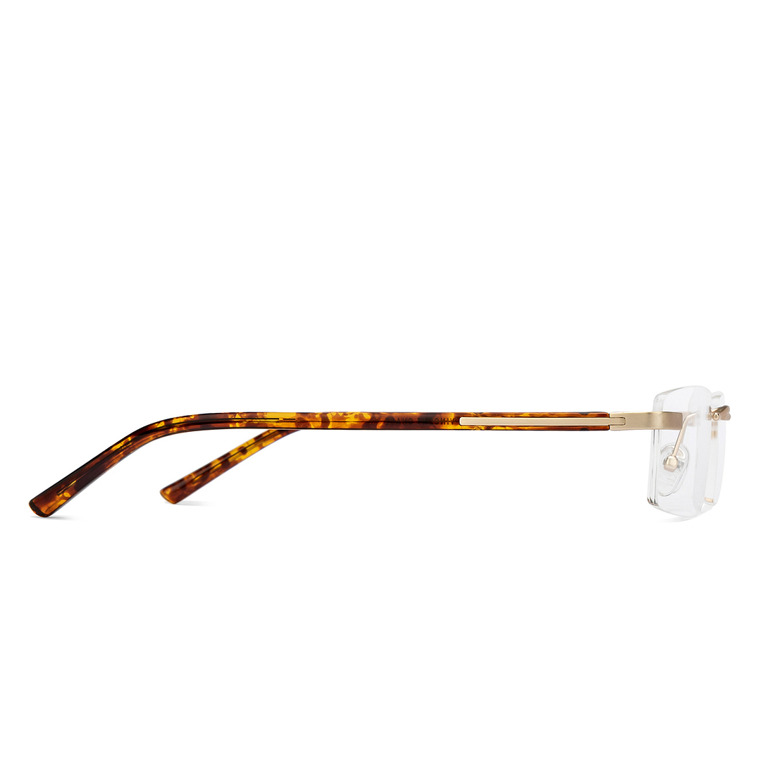 Vincent Chase Online Gold Rimless Rectangle left side