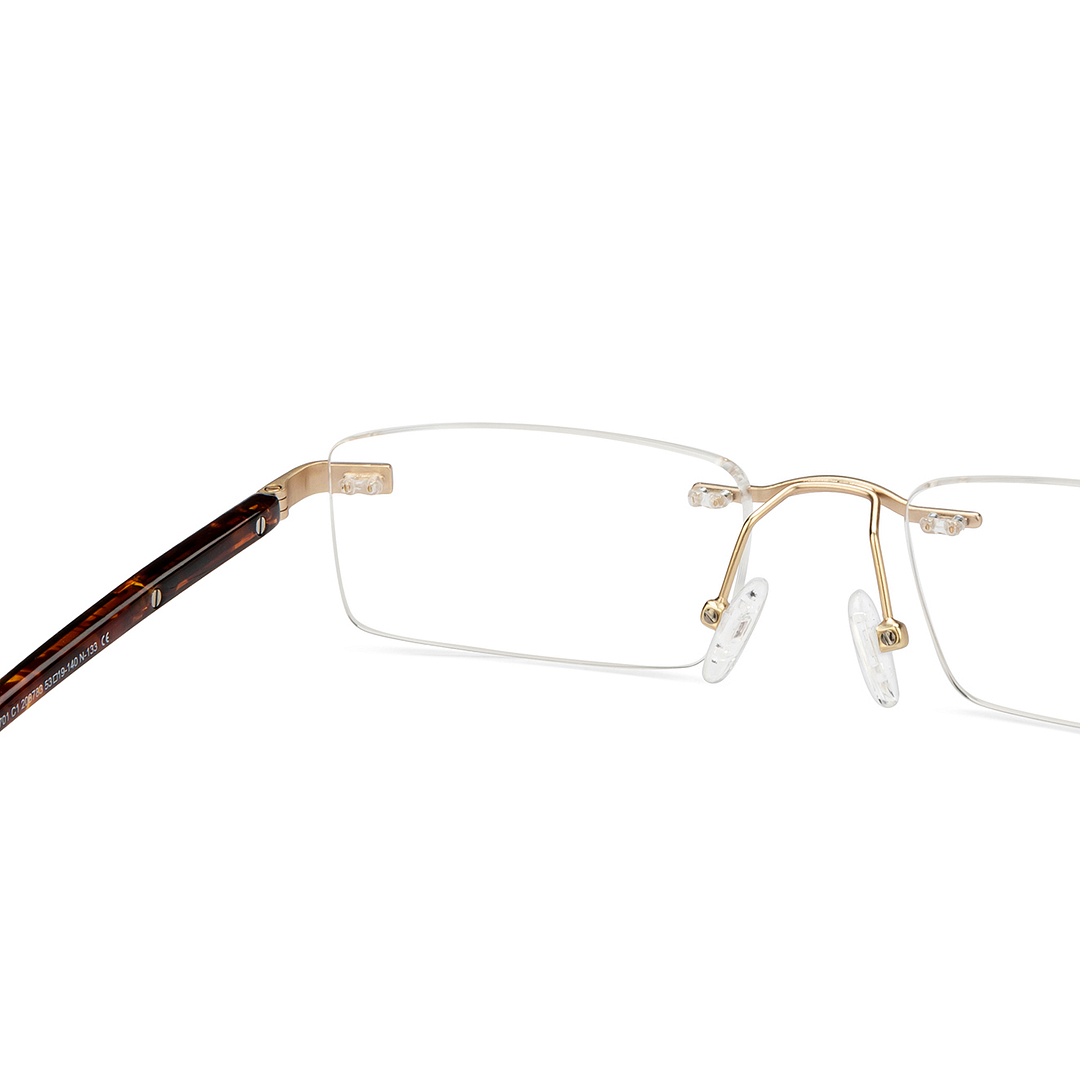 Vincent Chase Online Gold Rimless Rectangle right side