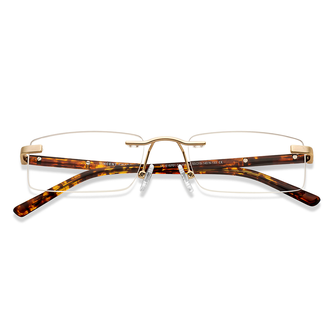 Vincent Chase Online Gold Rimless Rectangle left side