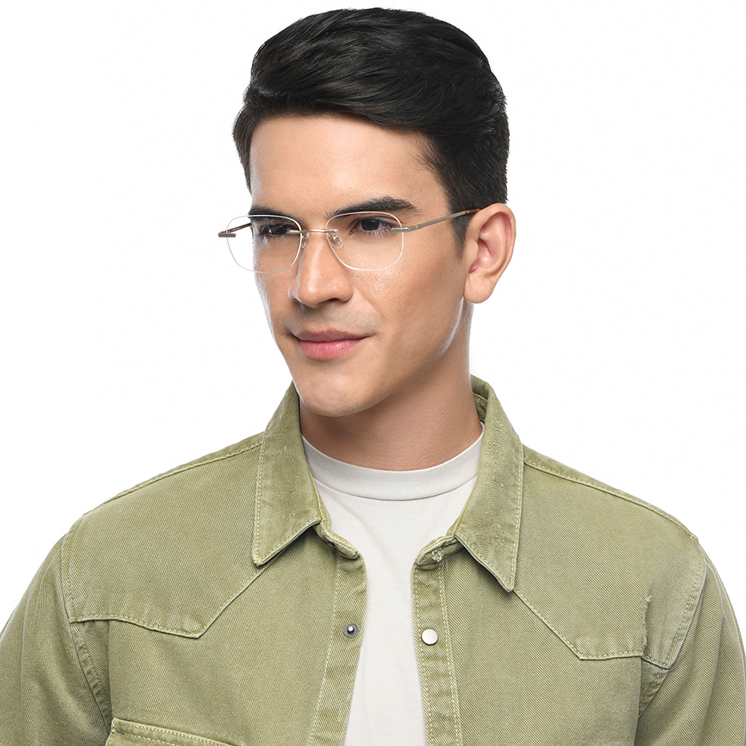 Vincent Chase Online Gold Rimless Round right side